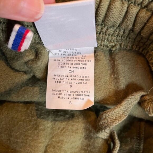 Champion Logo Leg Sweatpants Joggers Olive Green Drawstring Elastic Size Small - Picture 8 of 10